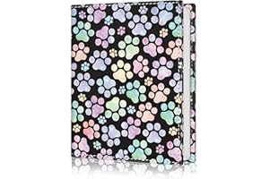 Lebrocoli Photo Album 4x6, 56 Pockets Small Picture Book Pet Dog Puppy Paw Print, Personalized Large Capacity Mini PU Leather Picture Album Gift for Family Graduation Wedding Travel