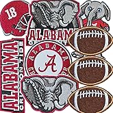 JEFUZH 9PCS Football Iron on Patches, Alabama Patches for Jeans, T-Shirts, Backpacks, Hats and More(Black-1)