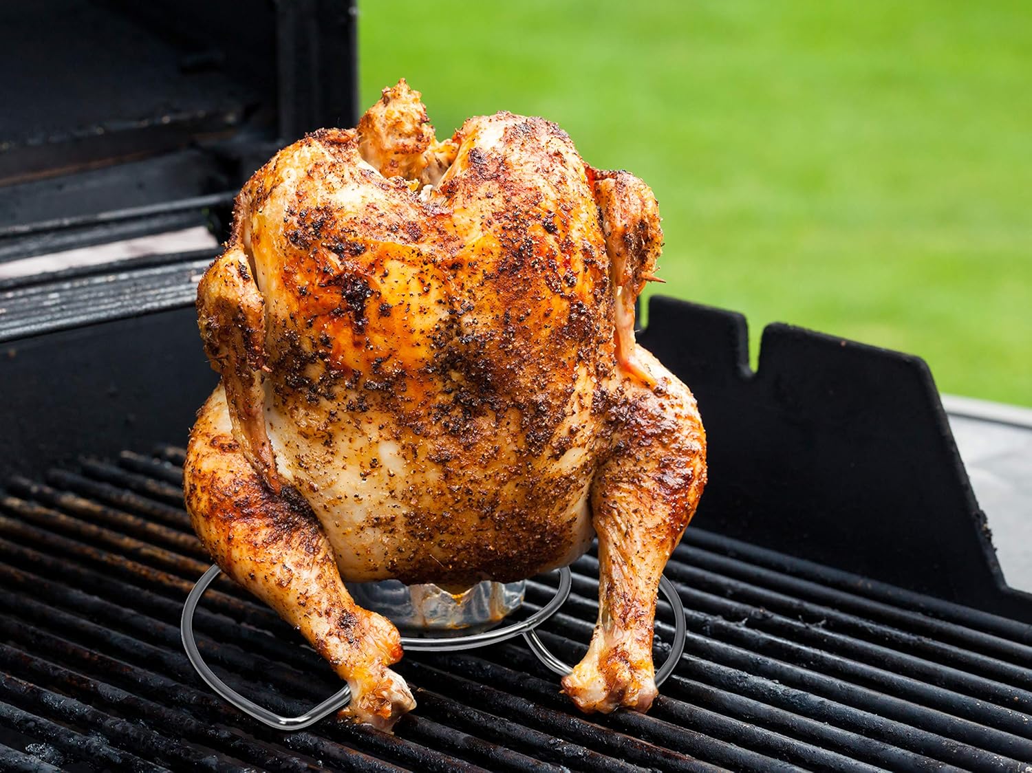 PBKay Beer Can Chicken Holder - Stainless Steel Beer Chicken Roaster for Grill Oven or Smoker : Garden & Outdoor