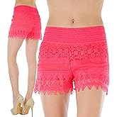 ToBeInStyle Women's Wide Waistband Rollover Yoga Shorts