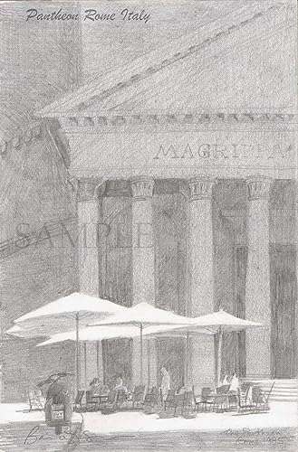 Amazon Com Pencil Drawing In Rome Giclee Print Of Original Plein Air Pencil Drawing Pantheon Rome Italy Handmade Mary and the martyrs), in rome, italy. amazon com