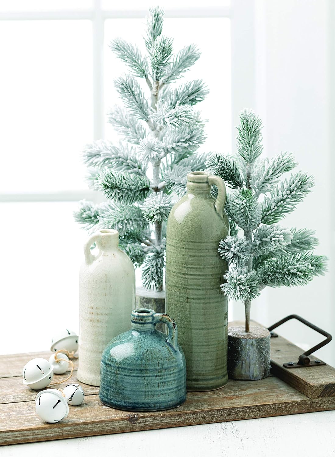 Sullivans Small Ceramic Jug Set, Farmhouse Home Decor, Set of 3 Vases, Multi-Color (CM2431): Home & Kitchen