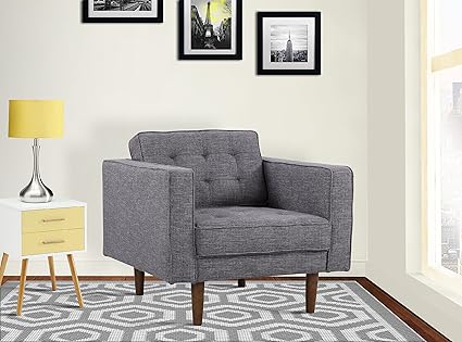 Amazon Com Armen Living Lcel1dg Element Chair In Dark Grey