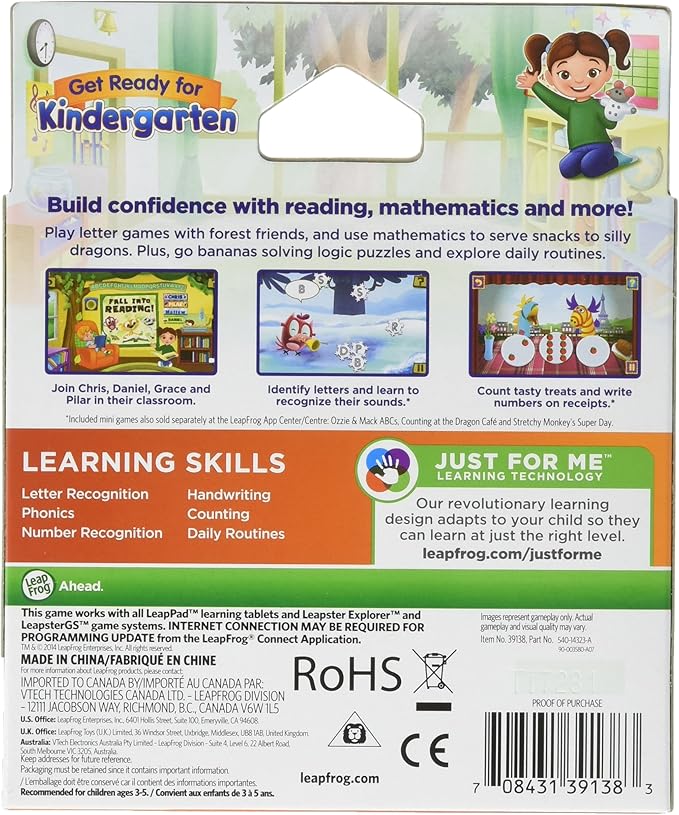 Amazon Com Leapfrog Learning Game Get Ready For Kindergarten
