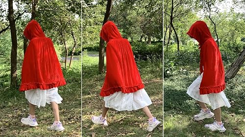 strapless open back dress Little Miss Red Riding Hood Girls' Costume