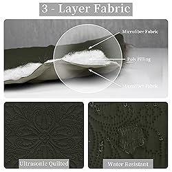 Easy-Going Twin Size Reversible Quilt Set with 1