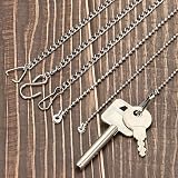 sourcing map 9.84" Hanging Chains with Clips, Stainless Steel, Pack of 4 view 5