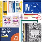 EPI Essentials Back to School Supplies for Kids 2nd &amp; 3rd Grade &ndash; 71 Items in Kit &ndash; Elementary School Supply Packs &ndash; Wide-Ruled Bundle with Composition Notebooks &ndash; Suitable for Homeschooling