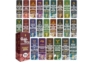 Only Zest 96 Pack Christian Scripture Bookmarks with Bible Verses – Inspirational Religious Bookmarks for Women & Men, Bulk Christian Gifts for Bible Study, Classroom, Church Supplies