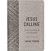Jesus Calling, Textured Gray Leathersoft, with Full Scriptures: Enjoying Peace in His Presence (A 365-Day Devotional)