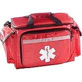 Primacare EMT First Responder Trauma Bag | Empty Deluxe EMS Shoulder Bag | Professional First Aid Kit Bag with 4 Large Compar