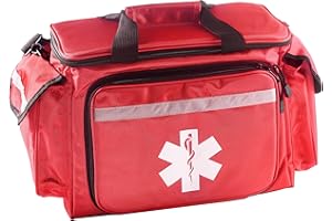 Primacare EMT First Responder Trauma Bag | Empty Deluxe EMS Shoulder Bag | Professional First Aid Kit Bag with 4 Large Compar