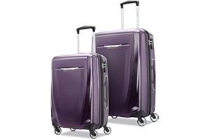 Samsonite Winfield 3 DLX Hardside Expandable Luggage with Spinners, Purple, 2-Piece Set (20/25)