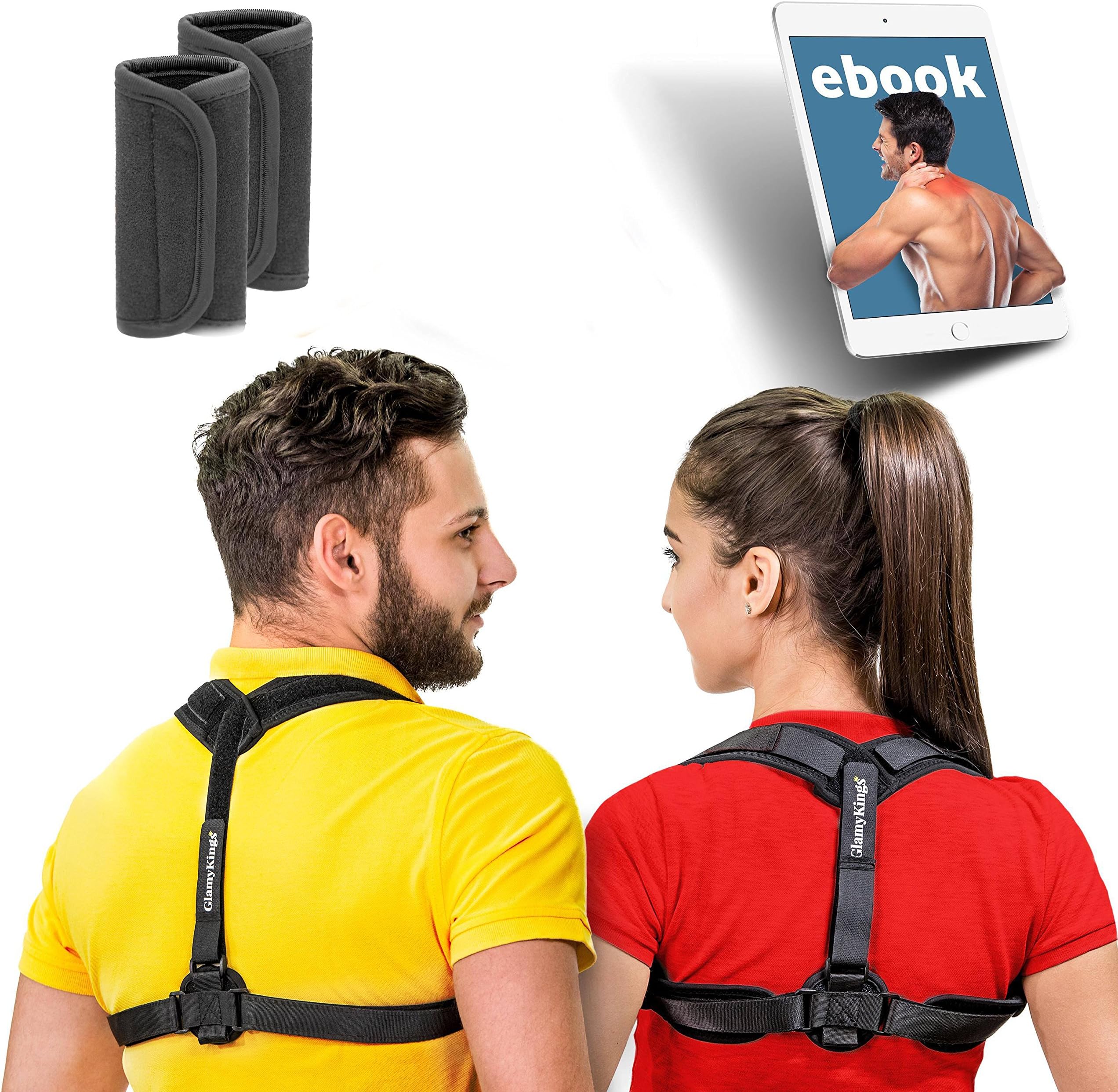 Back Posture Corrector for Women and Men - Adjustable Clavicle Brace with Upper Back Straightener Support for Proper Alignment Providing Pain Relief for Body Frame 28' - 46' - Chest Support