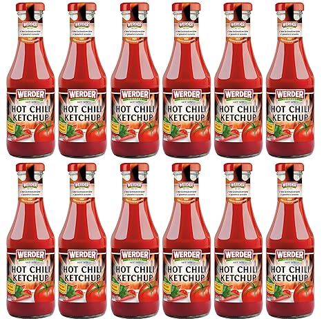Werder 12 X Hot Chili Ketchup 450 Ml Amazon De Lebensmittel Getranke