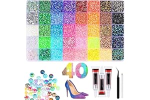 Bedazzling Kit with Rhinestones, 2026 New Resin Jelly Rhinestones for Bedazzling, Multicolor 3mm Flatback Gems for Nail Diamo