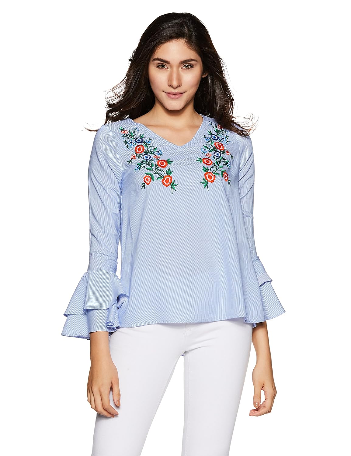 dj&c by fbb women's striped regular fit shirt