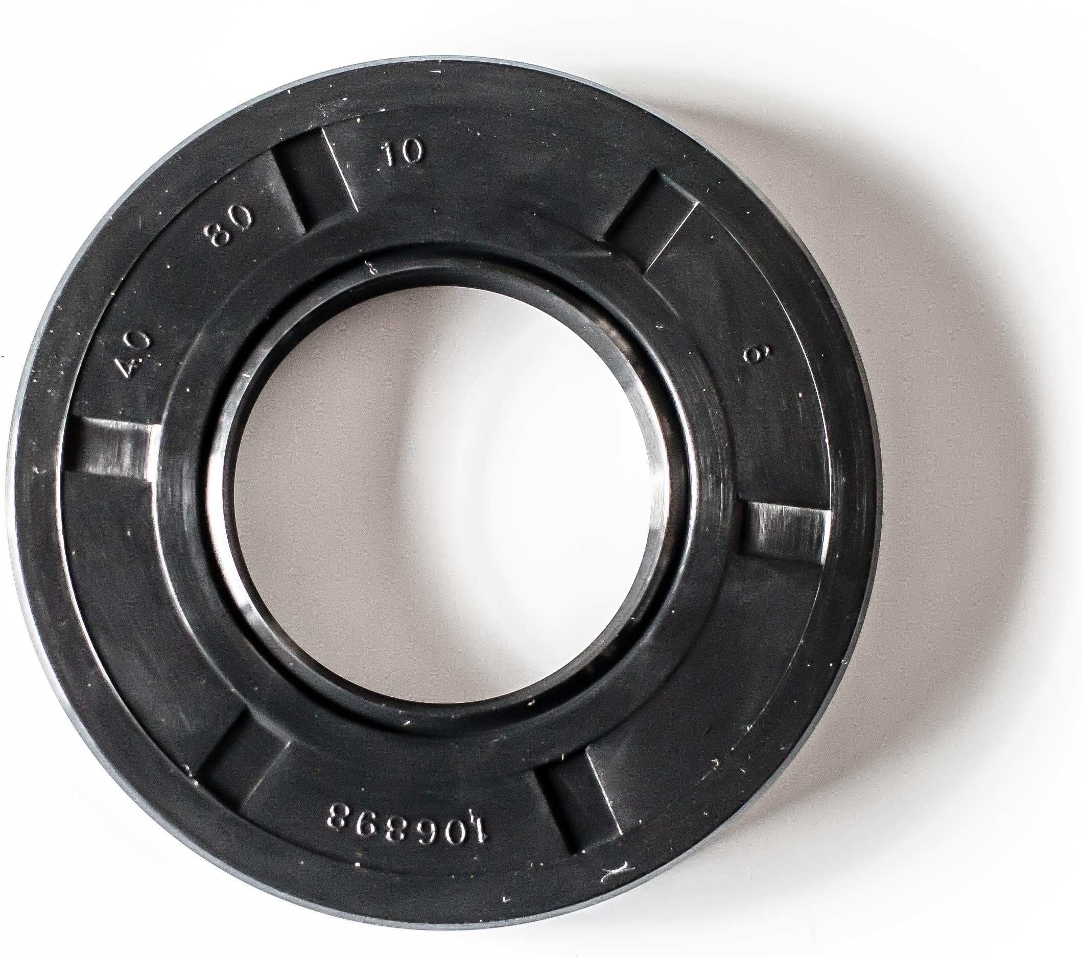 EAI Oil Seal 40mm X 80mm X 10mm TC Double Lip w/Spring. Metal Case w/Nitrile Rubber Coating