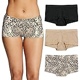 Maidenform Women's Underwear Boy Shorts Pack, 3-Pack, Microfiber Boy short Underwear Women Pack, Coverage Panties for Women