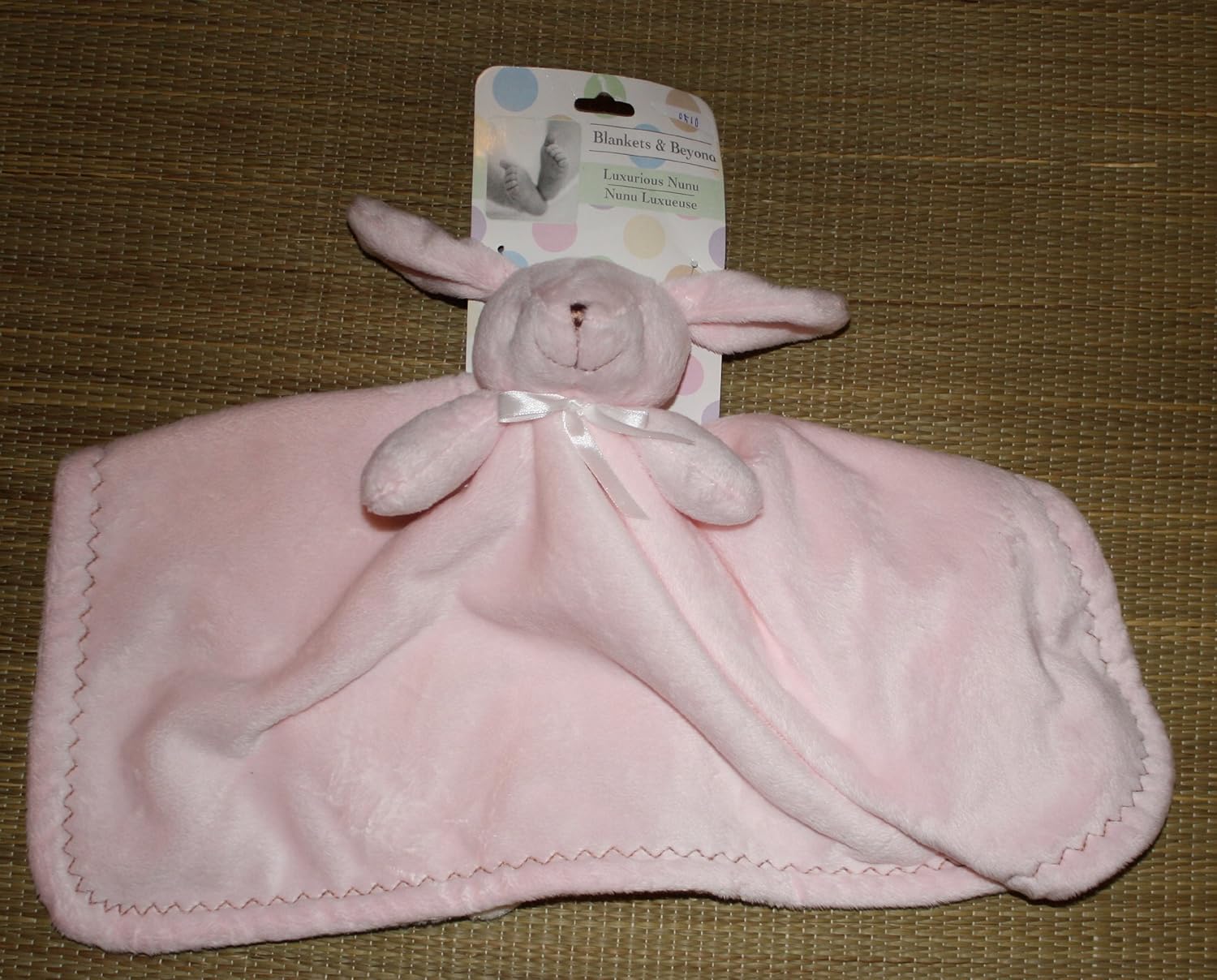 Blanket and Beyond Nunu Pink Bunny Rabbit Security Blanket
