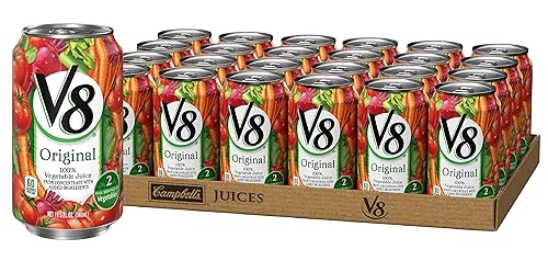 V8 Juice, Original 100% Vegetable Juice, Plant-Based Drink, 11.5 Ounce Can (Pack of 24)