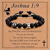 Miss Chipmunk Valentines Day Gifts for Him- Baseball/Basketball/Football/Soccer Bracelet for Boys Cross Beaded Bracelet Gifts for Son Grandson Players Team Fan Friends,Birthday Gifts for Men Boys