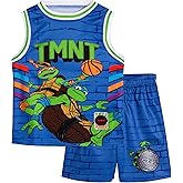 Teenage Mutant Ninja Turtles Athletic Mesh Jersey Tank Top & Basketball Shorts Outfit Toddler to Big Kid Sizes (2T - 10-12)