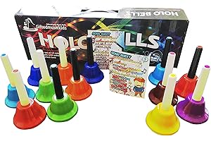 FAXADELLA Giftedkids 13 Chromatic Hand Bell Toddler Toys | Hand Bell Musical Toys for Toddlers
