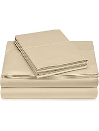 Pinzon 400-Thread-Count Egyptian Cotton Sateen Hemstitch Sheet Set - Cal King, Taupe