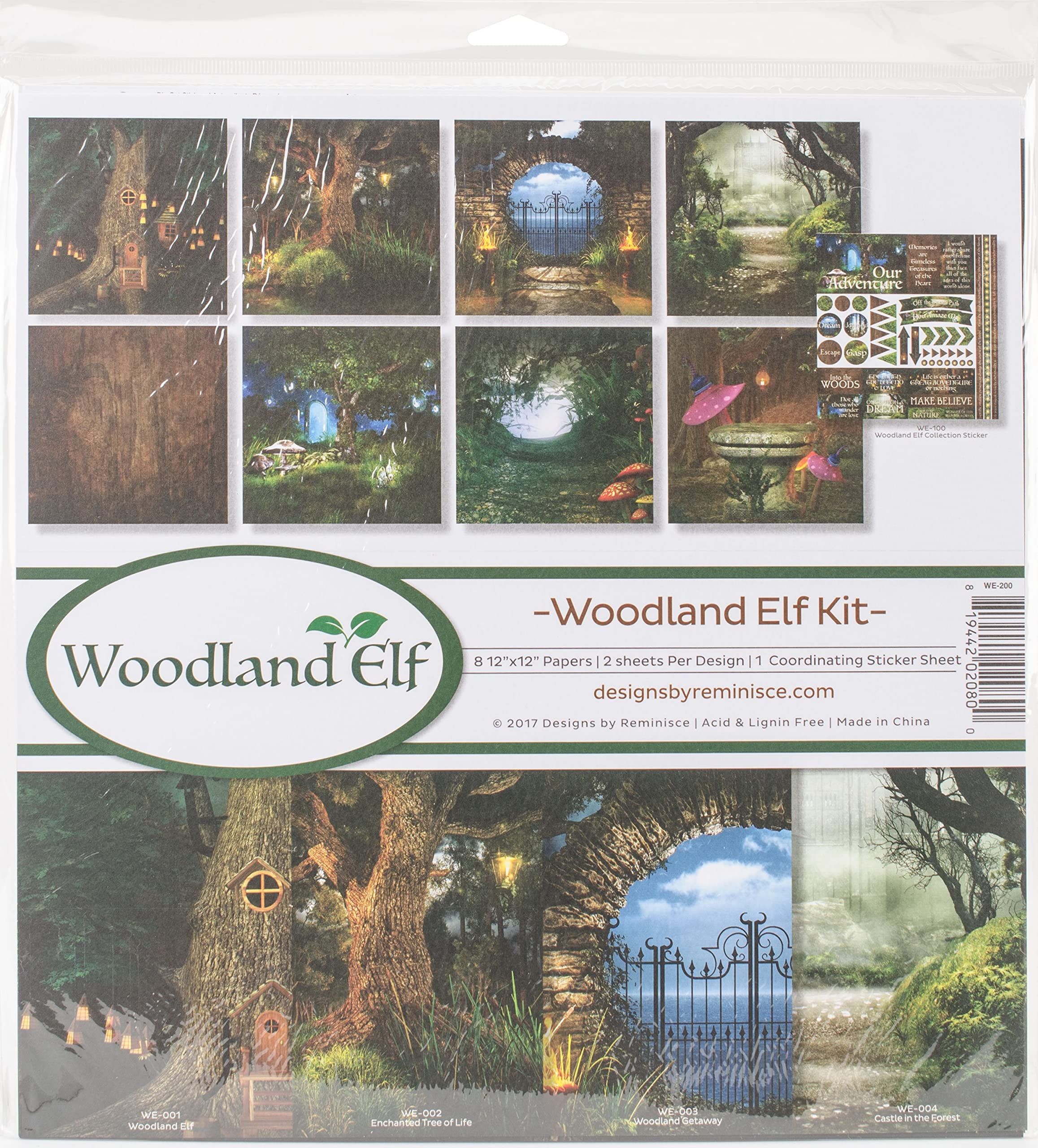 Reminisce Collection Kit ~ Woodland Elf ~ 12 x 12 Paper Crafting Kit
