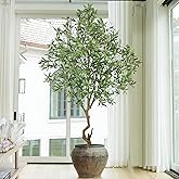Roselywed Artificial Olive Tree 8FT with 2190 Leaves & White Planter Realistic Tall Large Fake Faux Silk Plant 94 Inch for Indoor Home Office Porch Mall Restaurant Hotel School Decor Housewarming Gift