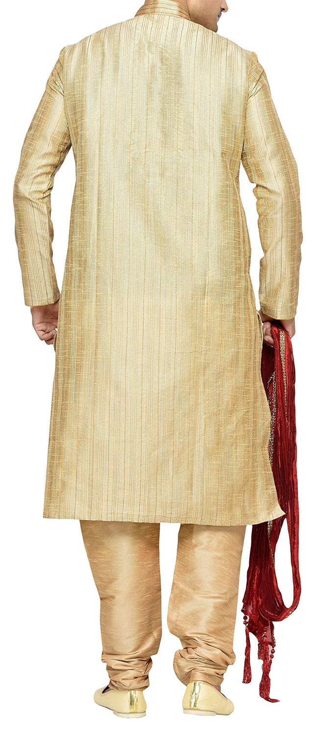 indian poshakh men's silk sherwani