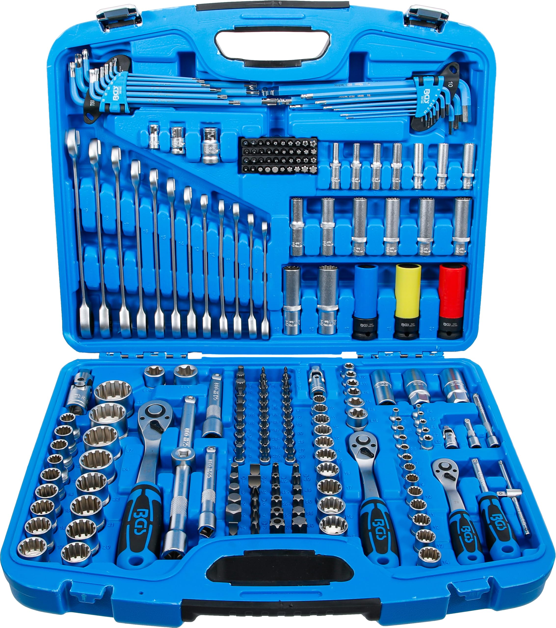 BGS 2290 | Socket Set Gear Lock | 6.3 mm (1/4") Drive / 10 mm (3/8") / 12.5 mm (1/2") | 218 pcs.