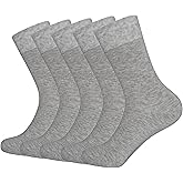 SERISIMPLE Thin Viscose Bamboo Dress Men Sock Soft Crew Anti Odor Lightweight Sock Breathable Comfort Cool Sock 5 Pairs