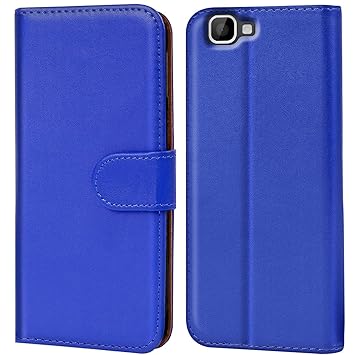 Verco Rainbow Hülle, Handyhülle für Wiko Rainbow Tasche PU Leder Flip Case Brieftasche - Blau