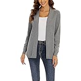 Satuun Women's Casual Open Front Lightweight Cardigan Long Sleeve Breathable Soft Drape Duster