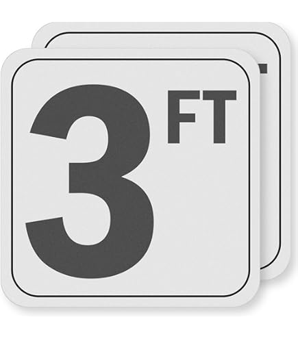 Amazon.com: Three Feet Vinyl Adhesive Pool Depth Marker, 6x6