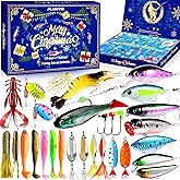 Advent Calendar 2025 Adult Fishing Advent Calendar Fishing Gifts For Men Teens Boys 24 Days Christmas Countdown Calendar Fishing Tackle Lures Gifts For Men