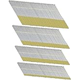 HW HAMWOO 15 Gauge DA Angled Finish Nails,34-Degree,Galvanized Assorted Size Project Pack,for Pneumatic,Electric Angled Finish Nailer(2-1/2",2",1-1/2",1-1/4",2000Pcs)