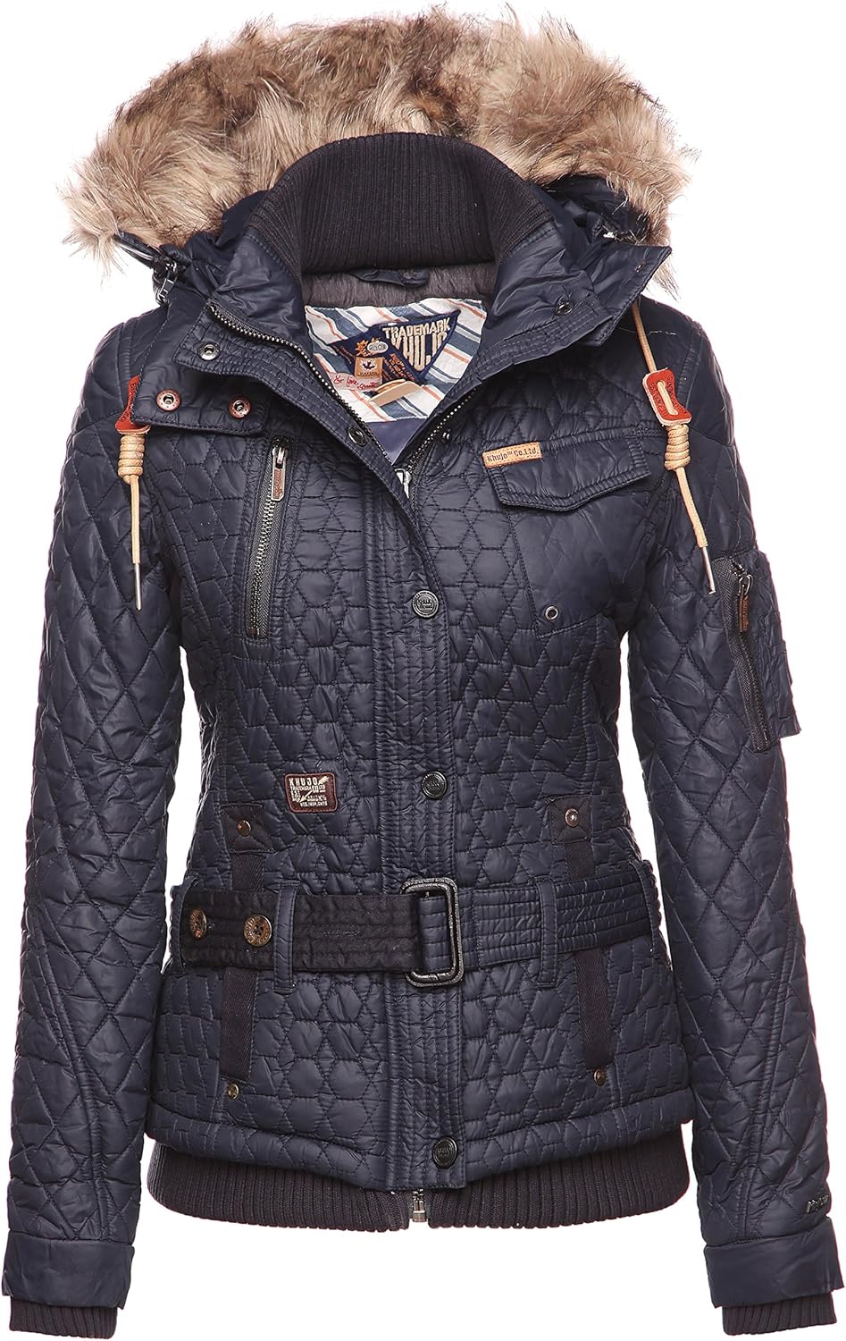 Khujo Women's JAYDEE Jacket, Blue (Navy 450), 18 (Size XXL) Amazon.co