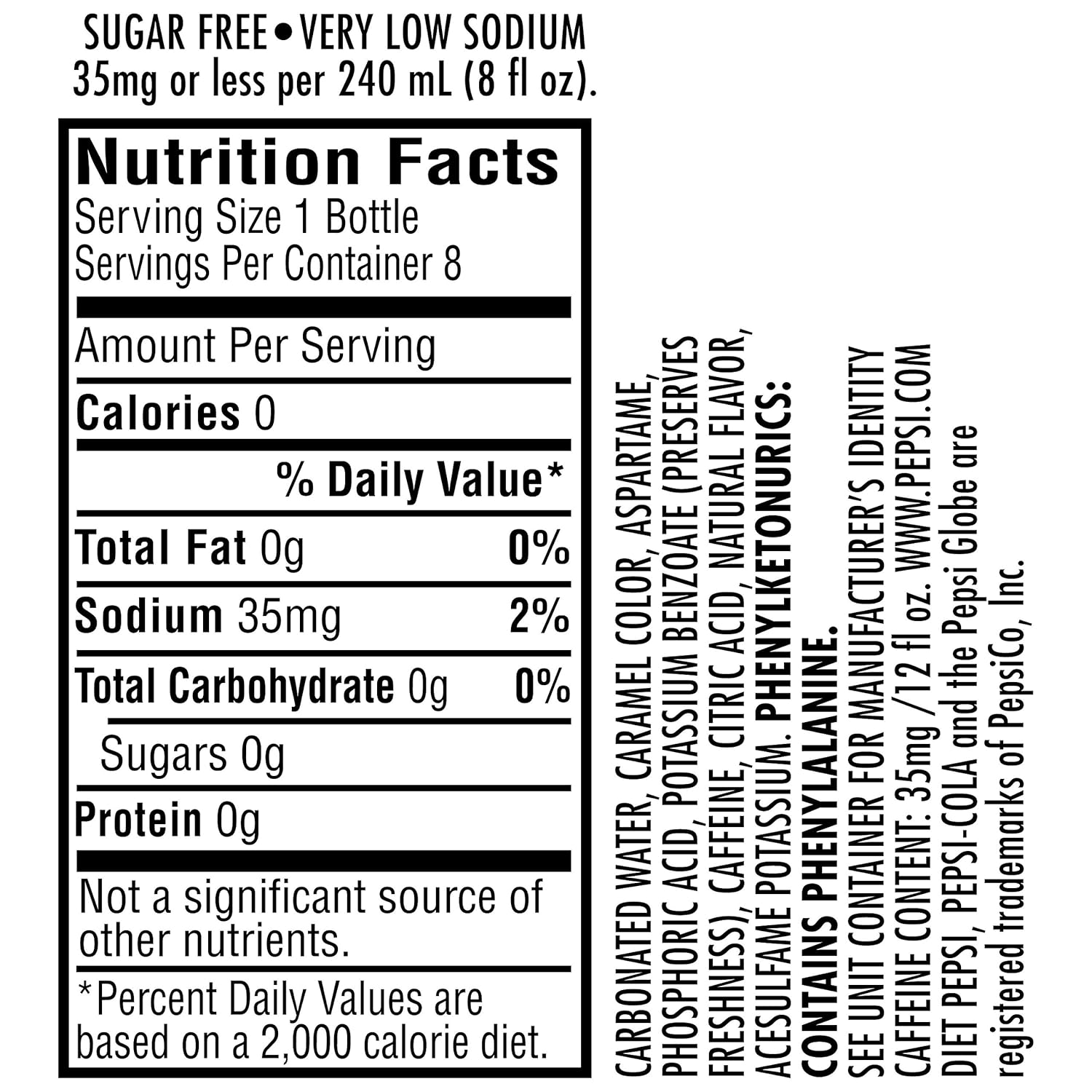 Pepsi Zero Sugar Nutrition Facts - TheRescipes.info