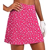 Ekouaer 16“ Golf Skorts for Woman with Inner Pockets Silicone Grippers Tennis Skirt Quick Dry Athletic Pickleball Skort