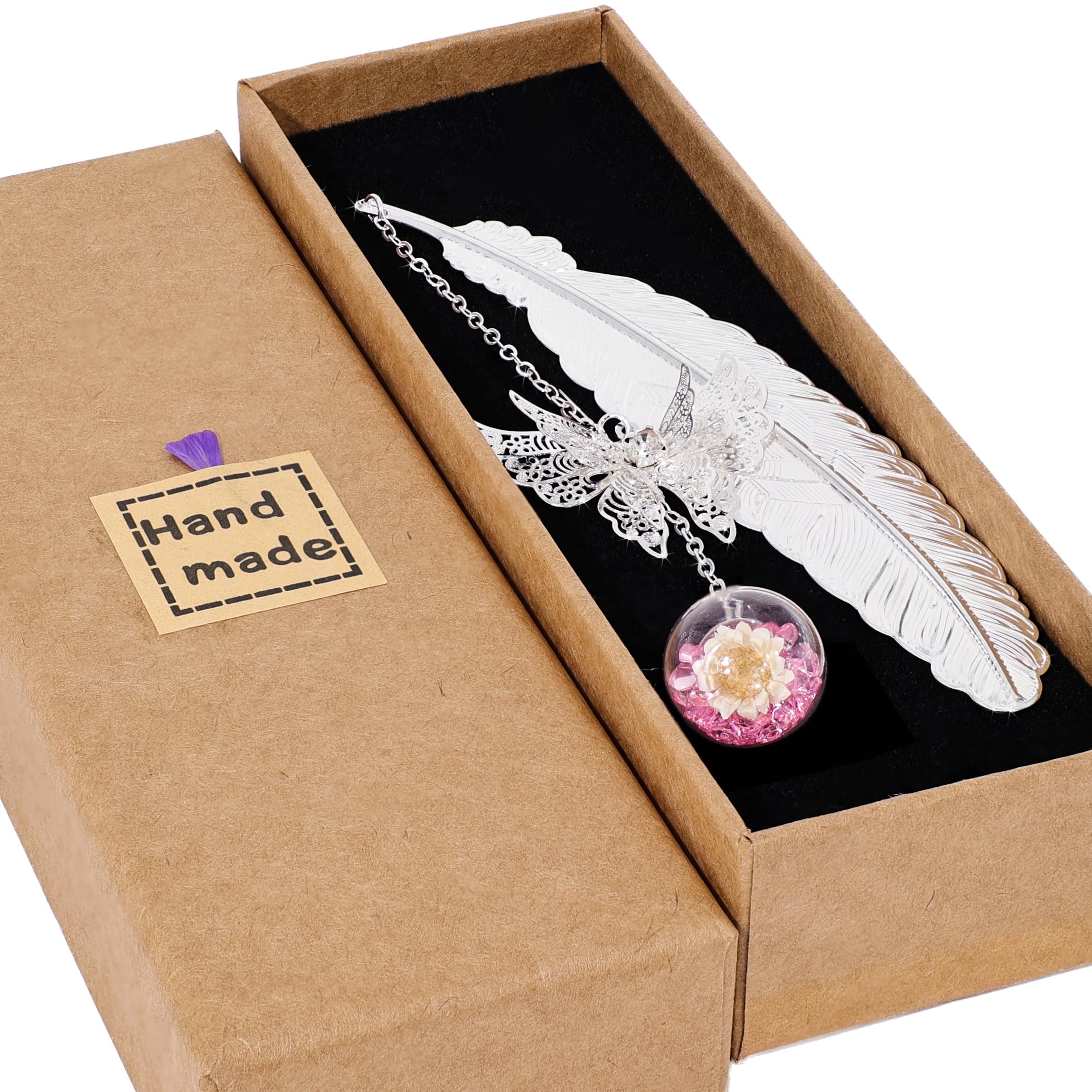 Toirxarn Metal Feather Bookmark for Mother's Day, Women's Birthdays & Teacher Appreciation, Chic Literary Accessory & Elegant Reading Aid for Readers and Book Lovers - with Gift Box - Copper, 1