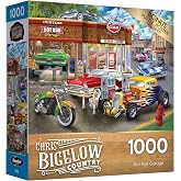 RoseArt Chris Bigelow Hot Rod Garage 1000 Piece Jigsaw Puzzle | 20" x 27" Finished Size, Fully Interlocking Pieces, Bonus Poster Included, Made in USA