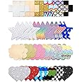 WILLBOND Glitters Nipple Cover Pasties Disposable Nipple Covers No Show Satin Breast Stickers Self Adhesive Pasties for Women