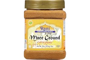 RANI BRAND AUTHENTIC INDIAN PRODUCTS Rani Mace Ground (Javathri) Powder, Spice 16oz (1lb) 454g PET Jar ~ All Natural | Vegan | Gluten Friendly | NON-GMO | Kosher | Indian Origin