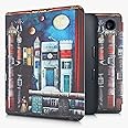 kwmobile Case Compatible with Kobo Libra 2 Case - eReader Cover - Book City Multicolor