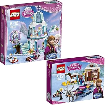 Lego Disney 2er Set 41062 41066 Elsas funkelnder Eispalast + Annas und Kristoffs Schlittenabenteuer