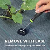 Green Haven 100 Pack Garden Pegs Heavy Duty Membrane Stakes 15cm Galvanised view 6