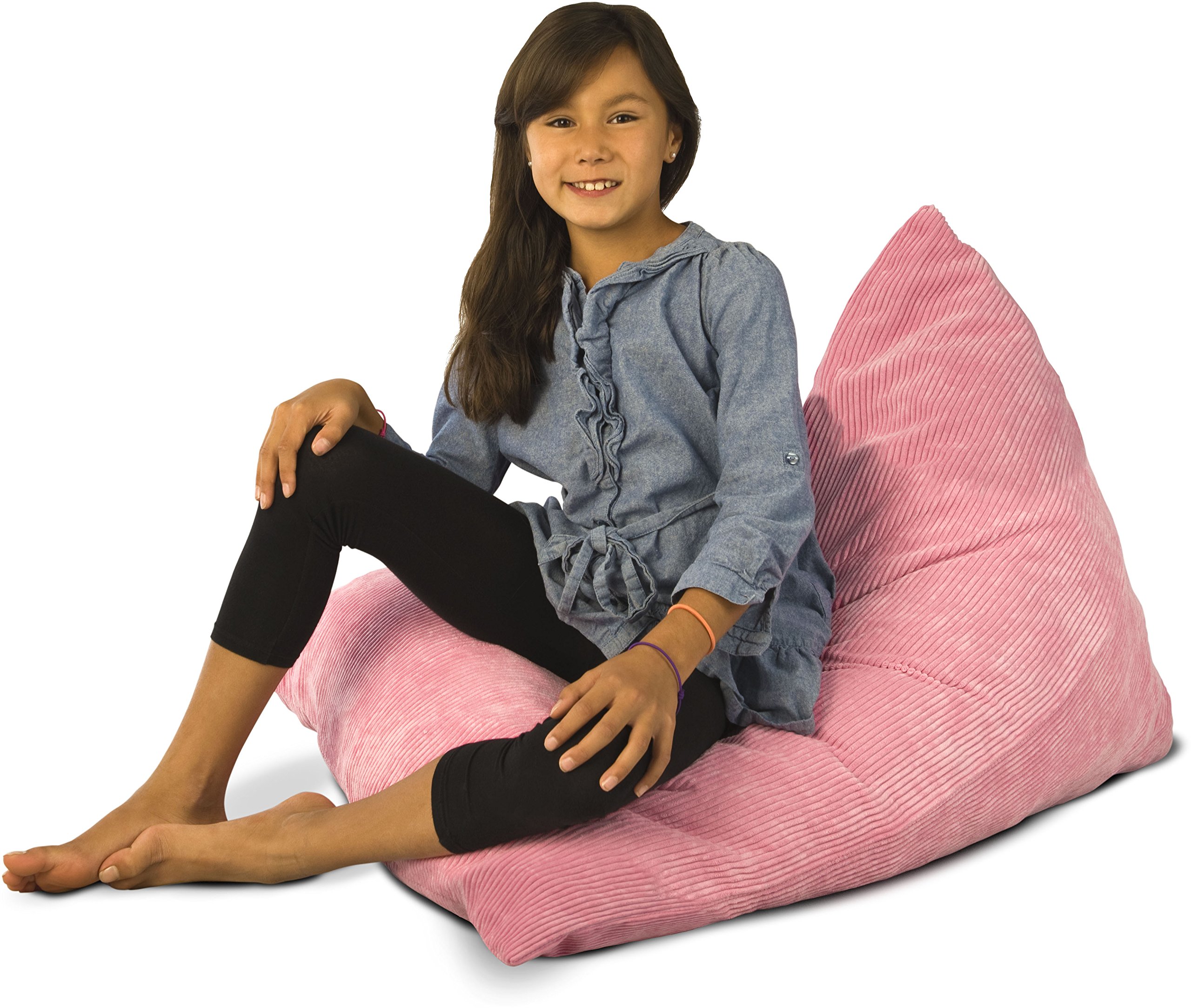Lounge & Co Corduroy Triangular Foam Chair, Pink LAVORIST